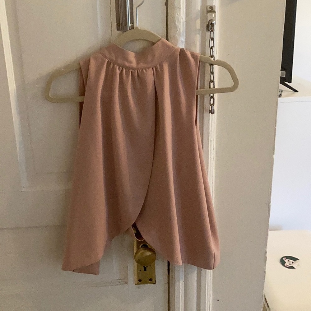 Backless high neck tank